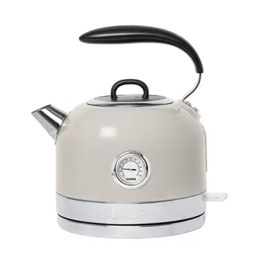Haden Jersey Retro Kettle, 1.5L, Coated Stainless Steel, Putty Beige - 188830