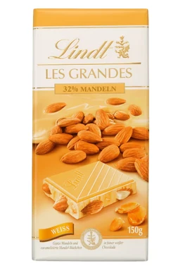 Lindt Les Grandes weiße Schokolade mit Mandeln 150 g