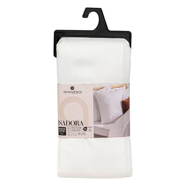 5five Doppel-Dehnbaubettlaken, 160x200 cm, 30 cm Tiefe, weißer Satin-Cotton