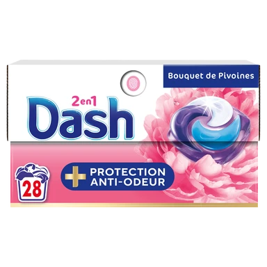 DASH tablettes 2-en-1 bouquet de pivoines, 28 doses