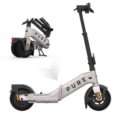 Pure Electric Scooter Advance Flex Folding Platinum Silver