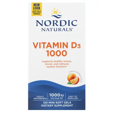 Nordic Naturals Vitamin D3 Bone Immune 1000 IU Orange - 120 Softgels