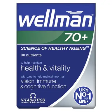 Vitabiotics Wellman 70 Plus Daily Wellness Support Tablets - 30 Tablets
