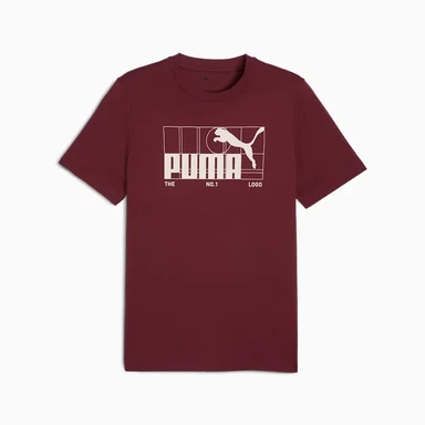 Puma Graphic No.1 Logo Tee Men- Ruby Shimmer