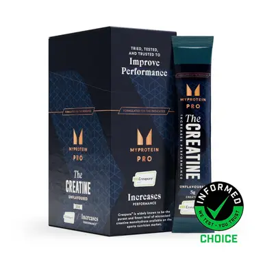 MyProtein Creapure Creatine Monohydrate (Stick Pack) Unflavoured Strength Support Powder Flavour - 20 x 5.7g