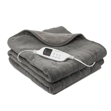 Daewoo Heated Over-Throw Blanket G51400 – Heated Throw Blanket, Grey, 60 × 180 cm, Multiple Heat Settings, Auto Shut-Off