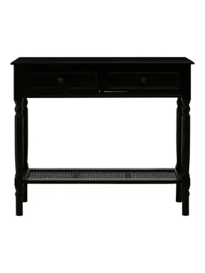 Interiors by Premier Console Table Heritage 2 Drawers Black