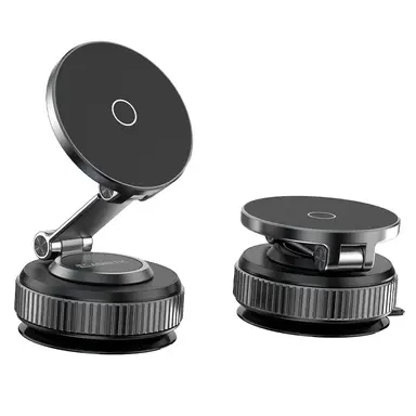 ATSHARK K003B Vacuum wireless charging magnetic mount Metallic paint finish, PC+ABS+TPU+zinc alloy heat-resistant materials 1 pc Black