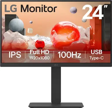 LG 24BA750-B computerscherm 60,5 cm 1920 x 1080 pixels Full HD LCD zwart