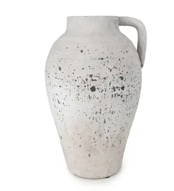 Candlelight Vase Urn Rustic Terracotta Stone Effect H:37.5cm