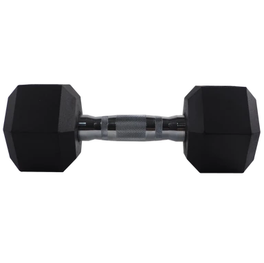 15LB
RUBBER COATED HEX DUMBBELLS

Non-slip grip with textured surface; contoured handle  comfortable hold
