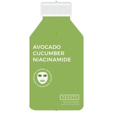 YEAUTY Sheet Mask Smoothie Avocado-Cucumber-Niacinamide