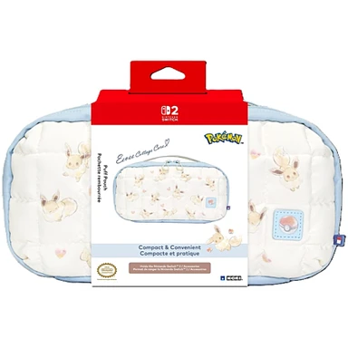 HORI Pokémon, pochette de transport et protection rembourrée pour Nintendo Switch et Switch 2, avec rangement pour accessoires et jeux, motif Évoli Cottage Core