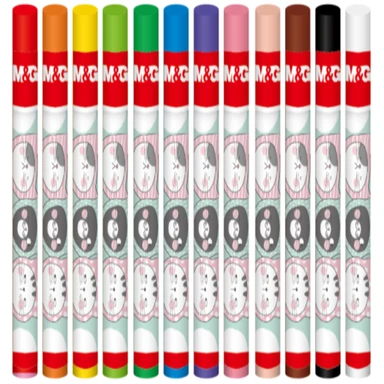 M&G Round Oil Pastel Colours Set of 16