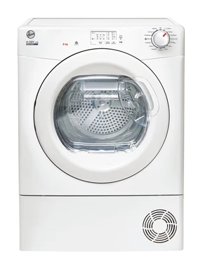 [Free Installation] Hoover H-Dry 300 8kg Heat Pump Tumble Dryer – White | A+ Energy Rated | Sensor Dry | NFC One Touch | Aquavision (HLE H8A1LE-80)