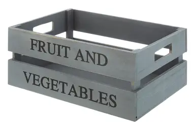 Maison by Premier Grey Wood Fruit and Vegetables Crate