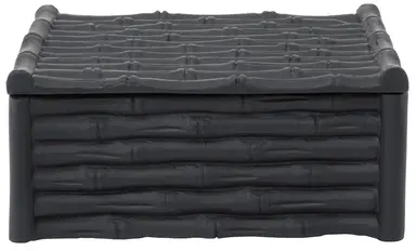 Interiors by Premier Large Black Finish Bamboo Effect Trinket Box