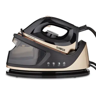 Tower T22023GLD Ceraglide Steam Generator, 2700W, 1.2L, 2700W,Champagne Gold & Black