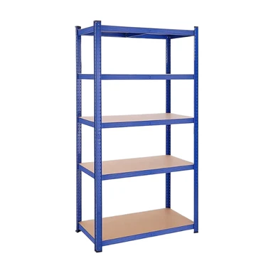 HOME Étagère de rangement à 5 niveaux avec tablettes réglables et résistantes à la charge, style industriel bleu - 50 x 100 x 200 cm