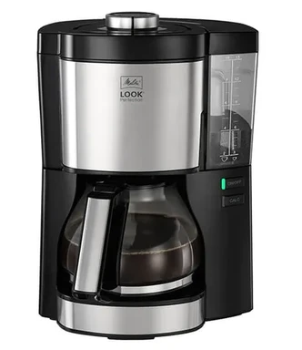 Melitta Look V Perfection Filter Coffee Machine, AromaSelector Strength Control, 1.25L, Black - 1025-06