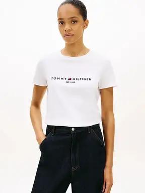 Tommy Hilfiger Heritage t-shirt met ronde hals dames wit M