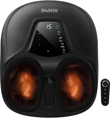RENPHO voetmassagetoestel [2025 geüpgrade], FSA HSA geschikt shiatsu voetmassageapparaat met warmte, voor plantaire fasciitis, cadeau voor vrouwen en mannen, past tot maat 46