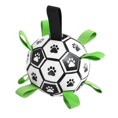 Blinkit Pet Interactive Soccer Toy, Lightweight High Rebound Design, Wear-Resistant and Bite-Resistant Woven Structure, Inflatable Portable Storage, Suitable for All Breed Interactive Play - 15cm