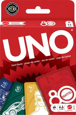 UNO 80th Anniversary Ruby Red Version Card Game