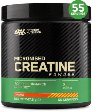 Optimum Nutrition Gemicroniseerde Creatine Poeder, Oranje 247,5 g (55 porties)
