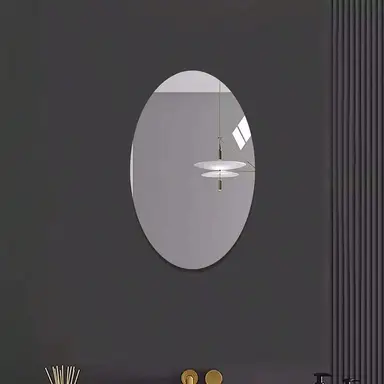 1 Stück PVC-Spiegelaufkleber oval Wanddekoration