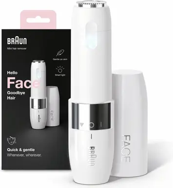 Braun mini gezichtsepilator FS1000 voor vrouwen, wit