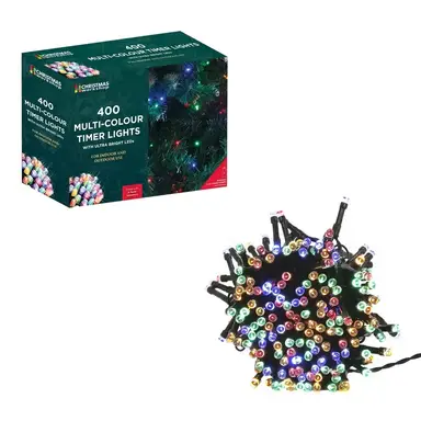 Christmas Workshop 400 Multi-Colour Timer Lights