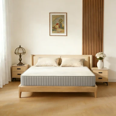 ochama Pocketveringmatras - 160*200*24 cm, Ergonomisch 4-laags Matras met 5 Zones, Hardheid H2/3 Medium Zacht, Verstevigde Randen voor Extra Stabiliteit, Hotelkwaliteit Matras