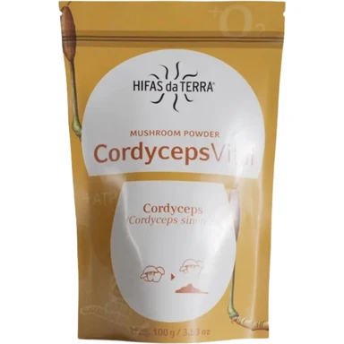 HIFAS da TERRA Organic Cordyceps Vital Powder - 100% Pure, High Protein & Fiber, Energy Support - 100g