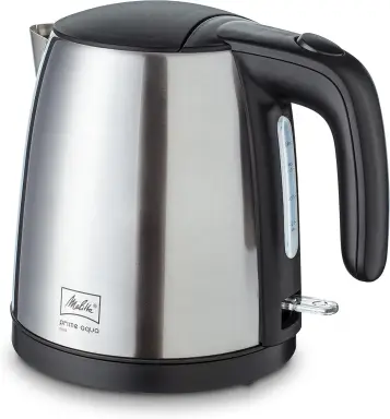 Melitta 10180-01 Prime Aqua Mini Wasserkocher, 1,7 Liter, Silber/Schwarz