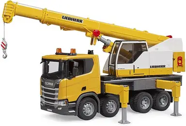 Bruder 03571 - Scania Super 560R Liebherr Crane Truck with Light & Sound Module - 1:16 Vehicles, Construction Vehicle, Crane Truck, Lorry, Toy from 4 years.