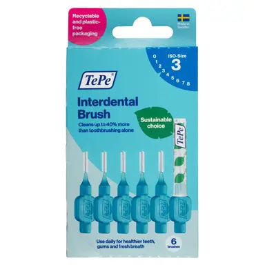TePe Interdentale Ragers Original Blauw ISO maat 3 – 0,6 mm (6 stuks)