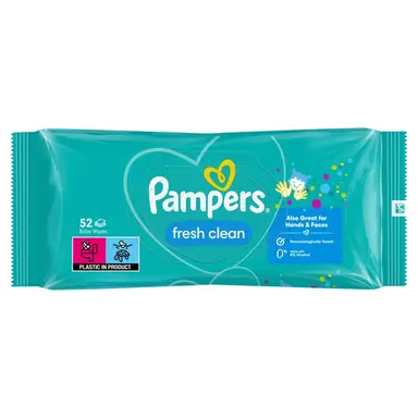 Pampers Fresh Clean Feuchttücher 1 Packung mit 52 Tüchern = 52 Feuchttücher