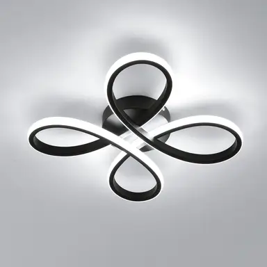 Goeco Moderne LED-Deckenleuchte 28W 6500K Kaltweiß Blumenform für Wohnzimmer Schlafzimmer Flur Esszimmer Küche