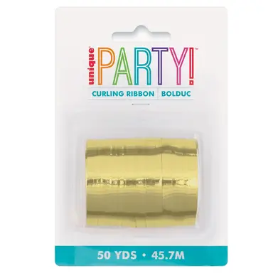 Unique Party Curling Ribbon, Gold, 45m