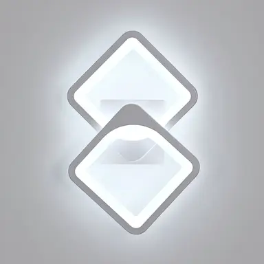 Goeco Innenwandleuchte 24W Moderne LED Umwandelbare Form 6000K Kaltweiß 2400LM für Schlafzimmer Wohnzimmer Flur