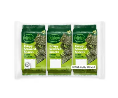 CJ Bibigo Seasoned Seaweed Snacks (Wasabi) (5g x 3)
