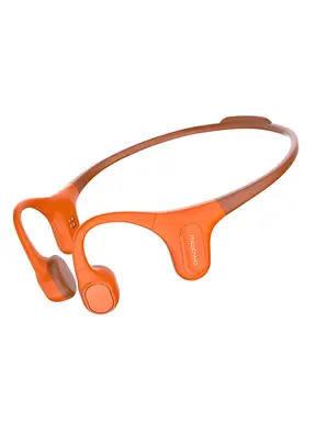 Mojawa Run Plus Bone Conduction Headphones, IP68 Waterproof Open Ear Wireless Bluetooth Sports Headphones with 32GB Built in Storage MP3 Player for Running, Swimming, Cycling and Gym Workouts, Orange