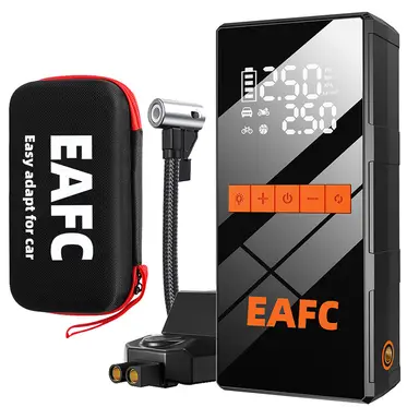 EAFC Multifunktions-4-in-1-Starthilfe für Autos JC11 Auto-Luftpumpe Luftkompressor Powerbank Notfall-Starthilfe für Autobatterien Reifenfüller
