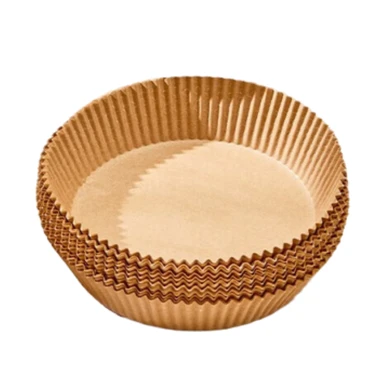 ochama Round 23cm Air Fryer Liners - Food Grade Disposable Parchment Paper, Non-Stick, Oil-Proof, Easy to Clean, Baking, Cooking, Frying Accessories - 200 Sheets