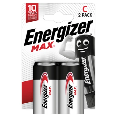 Energizer C Max Alkaline Batteries – Pack of 2