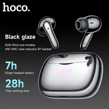 EQ16 Shine True Wireless Noise Reduction BT Earphone - Black Glaze