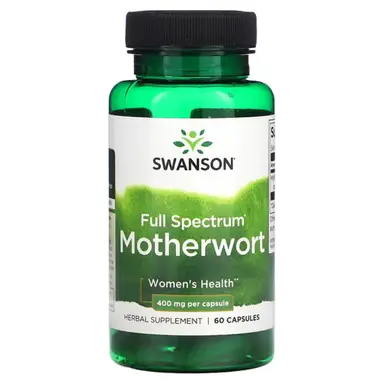 Swanson Full Spectrum Motherwort Womens Health 400mg Daily Wellness Support Capsules - 60 Capsules