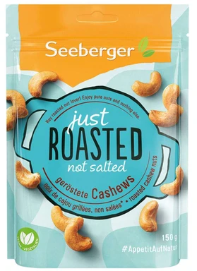Seeberger Just Roasted Cashews 150g