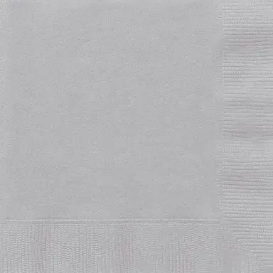 Unique Party Lunch Napkins, Silver, 20 Pack